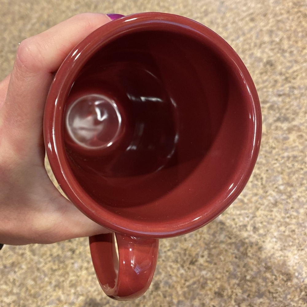 Longaberger Tall Travel Pottery Mug Paprika Red Woven Traditions - Picture 12 of 17